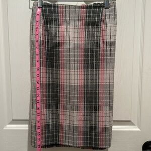 Talbots Pink and Gray Herringbone Skirt